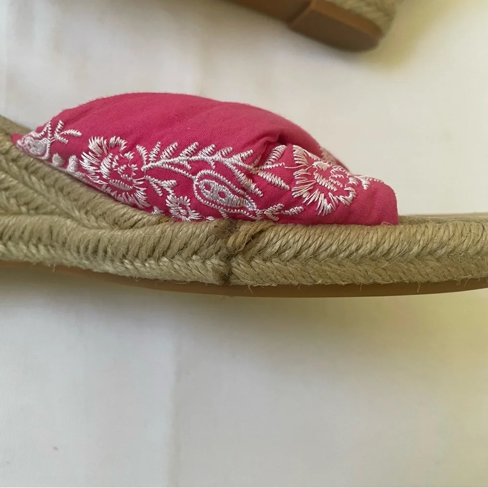Coldwater Creek open toe espadrille wedge sandal size 8.5